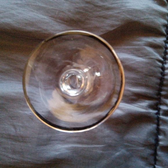 Clear Silver Rimmed Liquor Cordial Shot Glass Set of 6 - Picture 5 of 7